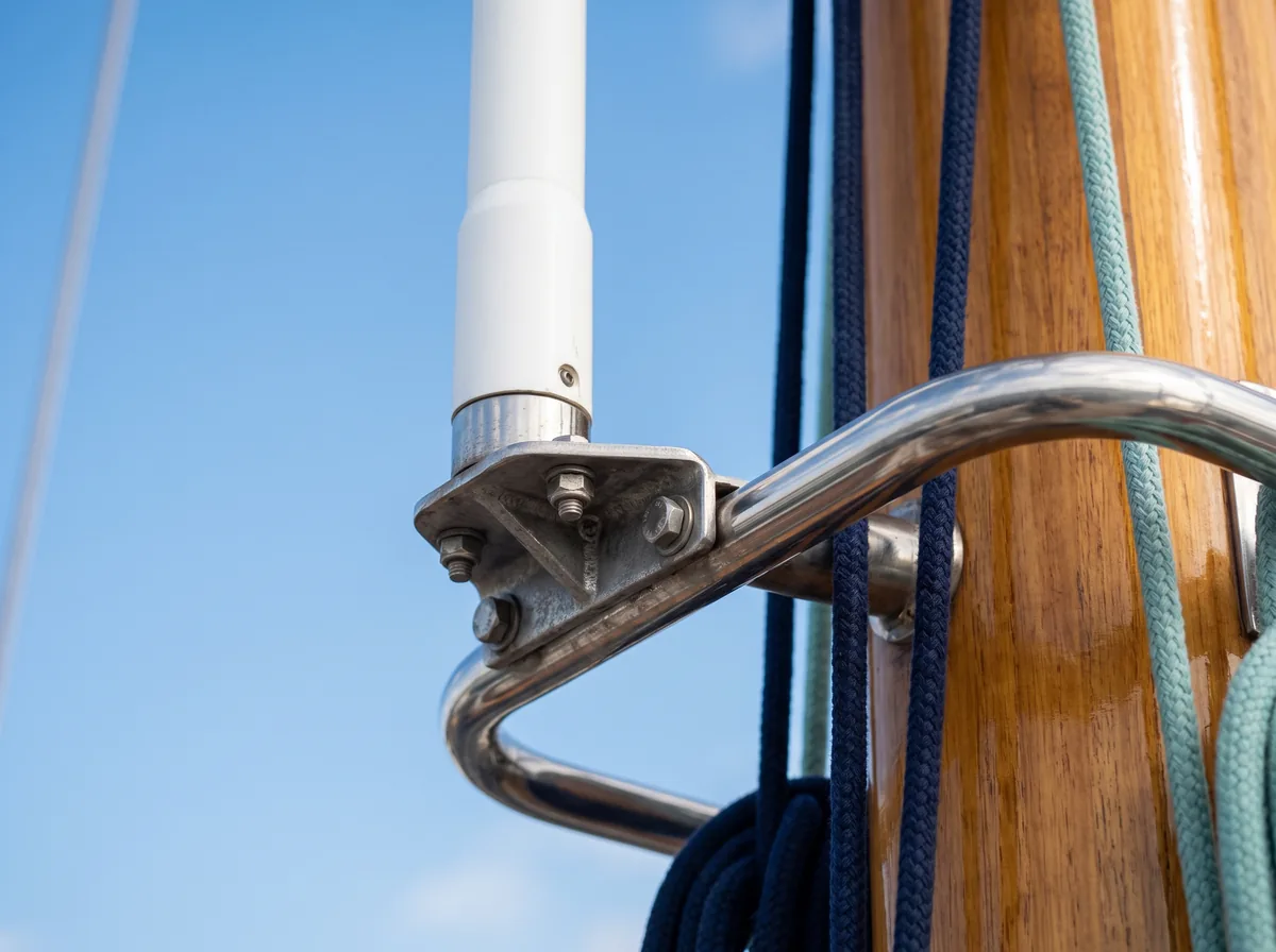 Antenne extérieure fixée en haut d'un mât